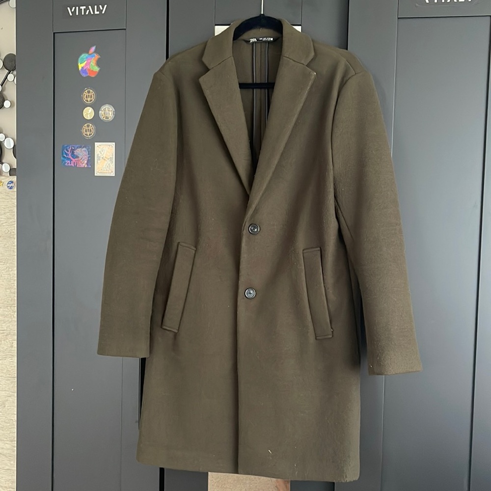 Khaki trench coat